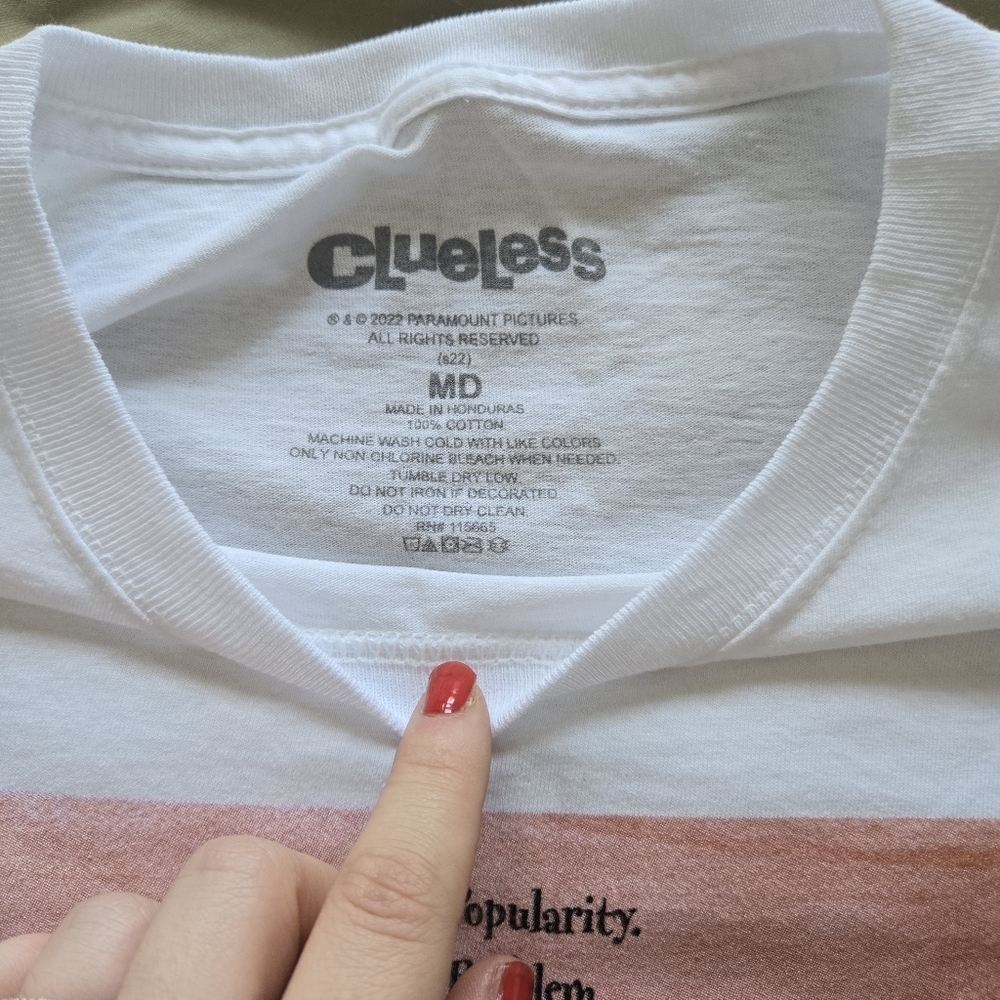 NWT Clueless Graphic T-Shirt in White - Picture 4 of 7